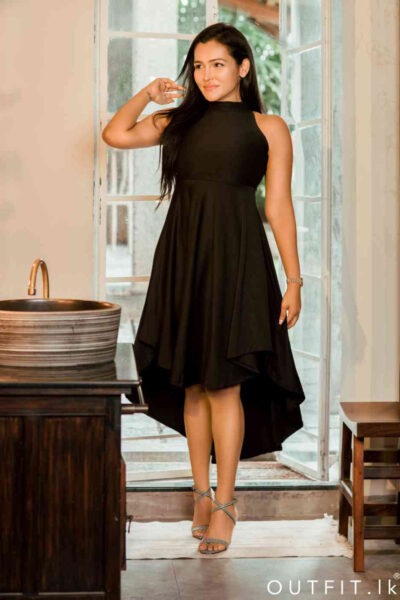High Neck Tail Dress OUTFIT.lk