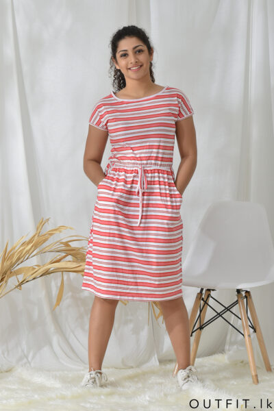 Striped Evening Casual Dress