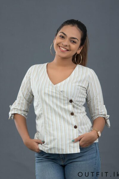 Wrapped Buttoned Top