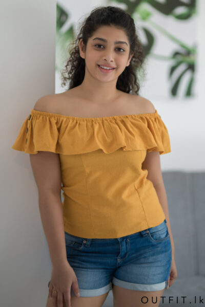 Off Shoulder Linen Top