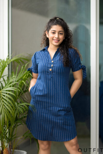 Striped Casual Linen Dress