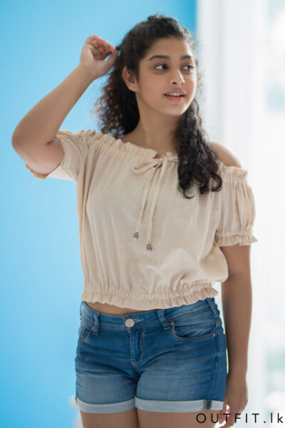 Off Shoulder Linen Top