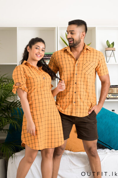 Checked Casual Couple Shirts Outfit - OUTFIT.lk