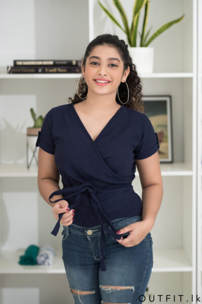 Linen Wrap Top