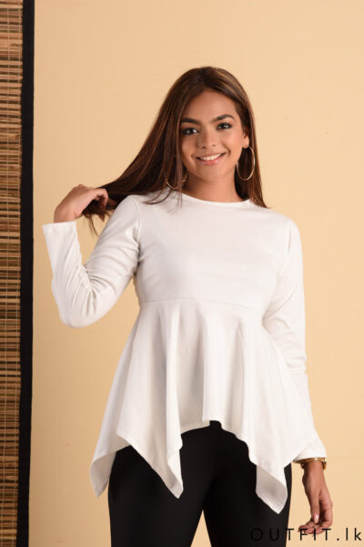 Long Sleeve Peplum  Top